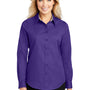Port Authority Womens Easy Care Wrinkle Resistant Long Sleeve Button Down Shirt - Purple