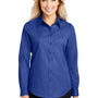 Port Authority Womens Easy Care Wrinkle Resistant Long Sleeve Button Down Shirt - Royal Blue