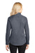 Port Authority L608 Womens Easy Care Wrinkle Resistant Long Sleeve Button Down Shirt Steel Grey Back