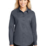Port Authority Womens Easy Care Wrinkle Resistant Long Sleeve Button Down Shirt - Steel Grey