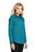 Port Authority L608 Womens Easy Care Wrinkle Resistant Long Sleeve Button Down Shirt Teal Green 3Q