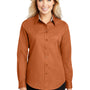 Port Authority Womens Easy Care Wrinkle Resistant Long Sleeve Button Down Shirt - Texas Orange