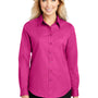 Port Authority Womens Easy Care Wrinkle Resistant Long Sleeve Button Down Shirt - Tropical Pink