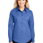 Port Authority Womens Easy Care Wrinkle Resistant Long Sleeve Button Down Shirt - Ultramarine Blue