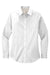 Port Authority L608 Womens Easy Care Wrinkle Resistant Long Sleeve Button Down Shirt White Flat Front