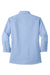 Port Authority L612 Womens Easy Care Wrinkle Resistant 3/4 Sleeve Button Down Shirt Light Blue Flat Back