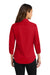 Port Authority L612 Womens Easy Care Wrinkle Resistant 3/4 Sleeve Button Down Shirt Red Model Back