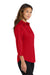 Port Authority L612 Womens Easy Care Wrinkle Resistant 3/4 Sleeve Button Down Shirt Red Model Side