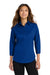 Port Authority L612 Womens Easy Care Wrinkle Resistant 3/4 Sleeve Button Down Shirt Royal Blue Model Front