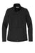 Port Authority L617 Womens Water Resistant Flexshell Full Zip Jacket Deep Black Flat Front