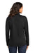 Port Authority L617 Womens Water Resistant Flexshell Full Zip Jacket Deep Black Model Back