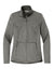 Port Authority L617 Womens Water Resistant Flexshell Full Zip Jacket Smoke Grey Flat Front