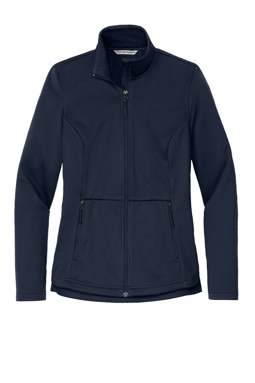 Port Authority L617 Womens Water Resistant Flexshell Full Zip Jacket True Navy Blue Flat Front