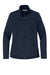 Port Authority L617 Womens Water Resistant Flexshell Full Zip Jacket True Navy Blue Flat Front