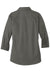 Port Authority L665 Womens SuperPro Wrinkle Resistant 3/4 Sleeve Button Down Shirt Sterling Grey Flat Back