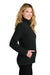 Port Authority L700 Womens C-FREE Raglan Pill Resistant Fleece Full Zip Jacket Deep Black Model Side