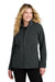 Port Authority L700 Womens C-FREE Raglan Pill Resistant Fleece Full Zip Jacket Steel Grey Model Front