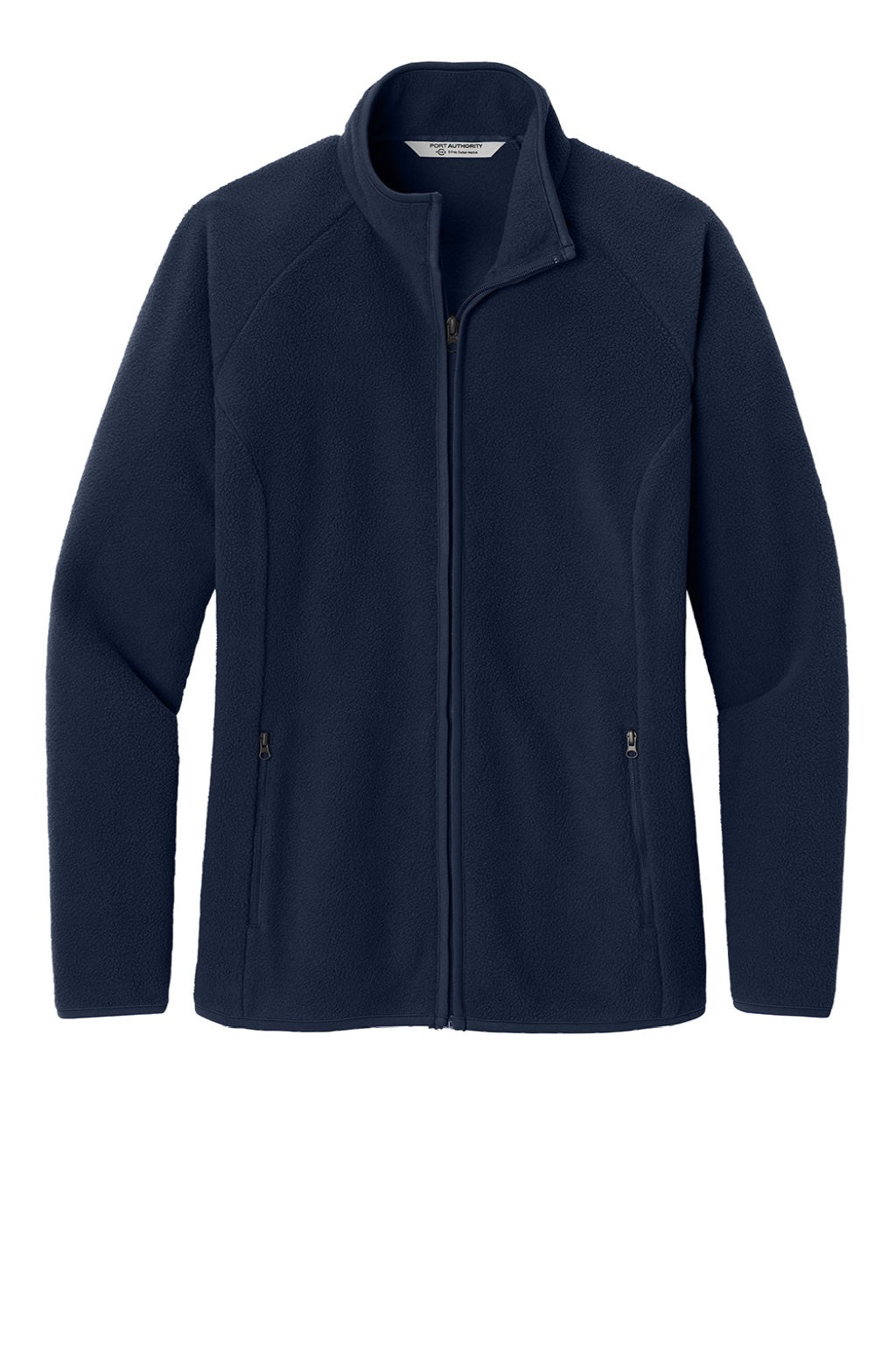 Port Authority L700 Womens C-FREE Raglan Pill Resistant Fleece Full Zip Jacket True Navy Blue Flat Front