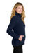 Port Authority L700 Womens C-FREE Raglan Pill Resistant Fleece Full Zip Jacket True Navy Blue Model Side