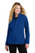 Port Authority L700 Womens C-FREE Raglan Pill Resistant Fleece Full Zip Jacket True Royal Blue Model Front