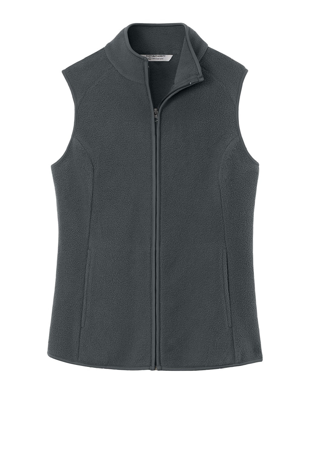 Port Authority L702 Womens C-FREE Fleece Full Zip Vest Steel Grey Flat Front