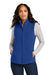 Port Authority L702 Womens C-FREE Fleece Full Zip Vest True Royal Blue Model Front
