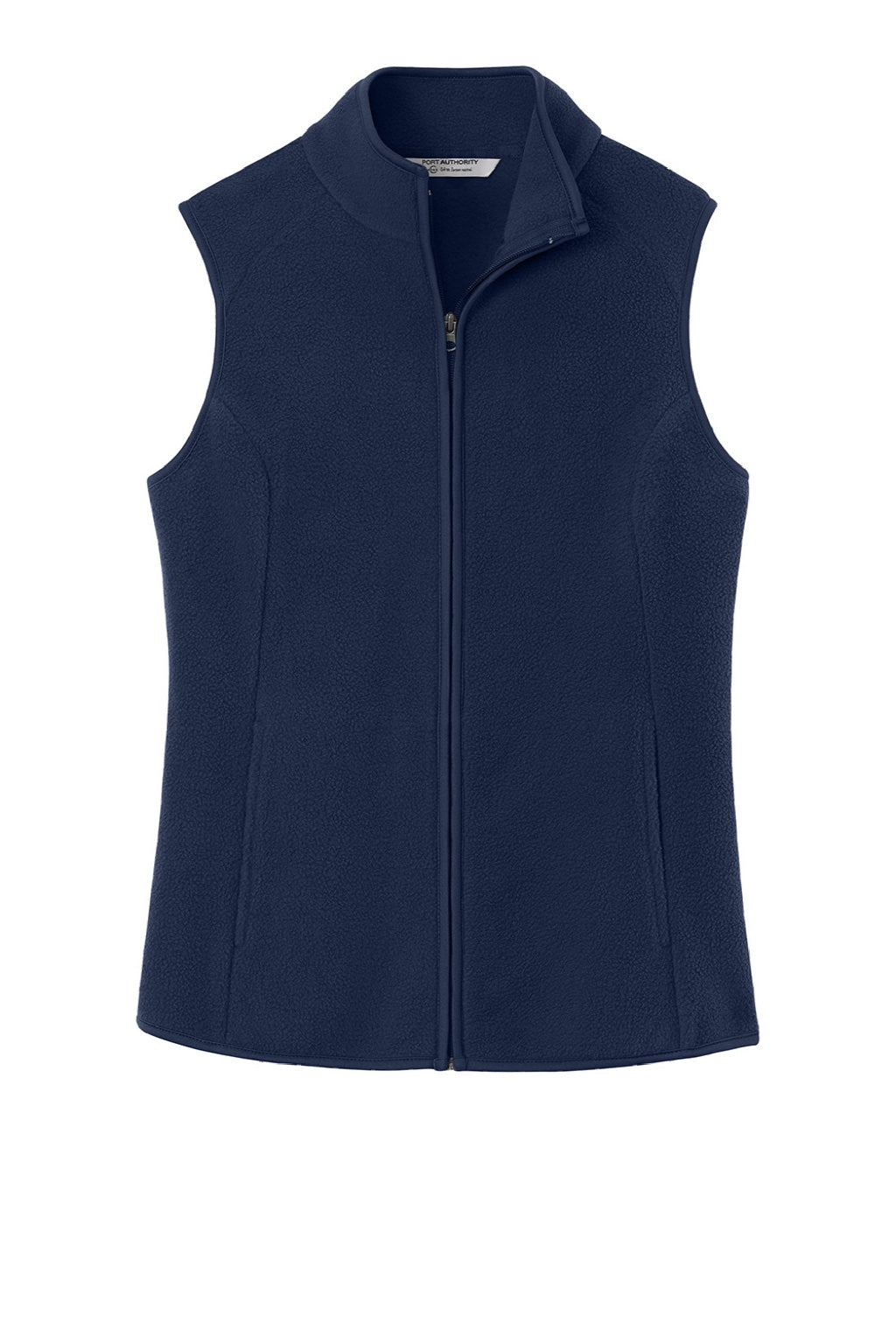 Port Authority L702 Womens C-FREE Fleece Full Zip Vest True Navy Blue Flat Front