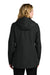 Port Authority L714 Womens C-FREE Water Resistant Full Zip Hooded Rain Jacket Deep Black Model Back