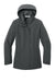 Port Authority L714 Womens C-FREE Water Resistant Full Zip Hooded Rain Jacket Steel Grey Flat Front