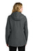 Port Authority L714 Womens C-FREE Water Resistant Full Zip Hooded Rain Jacket Steel Grey Model Back