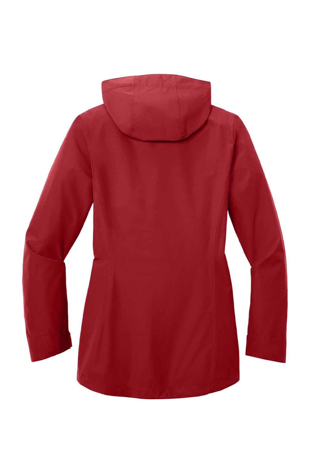 Port Authority L714 Womens C-FREE Water Resistant Full Zip Hooded Rain Jacket Rich Red Flat Back