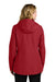 Port Authority L714 Womens C-FREE Water Resistant Full Zip Hooded Rain Jacket Rich Red Model Back