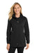 Port Authority L719 Womens Active Wind & Water Resistant Full Zip Hooded Jacket Deep Black Model Front