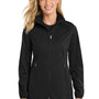 Port Authority Womens Active Wind & Water Resistant Full Zip Hooded Jacket - Deep Black