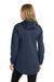 Port Authority L719 Womens Active Wind & Water Resistant Full Zip Hooded Jacket Dress Navy Blue Model Back