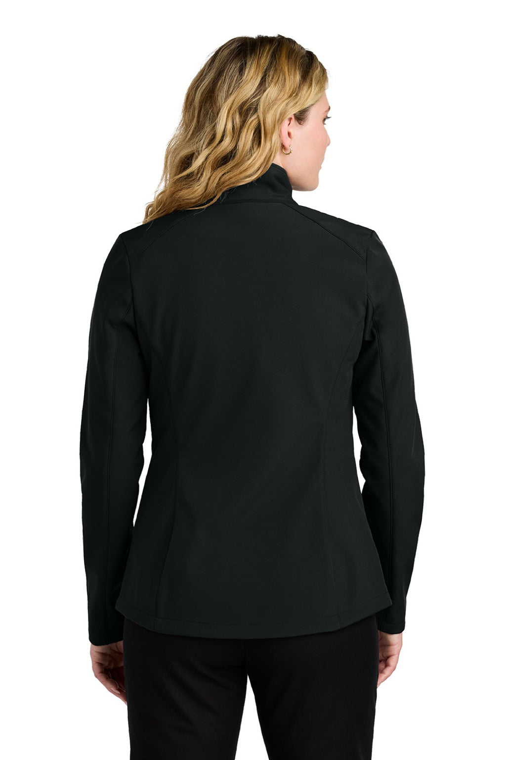Port Authority L720 Womens C-FREE Core Water Resistant Soft Shell Full Zip Jacket Deep Black Model Back