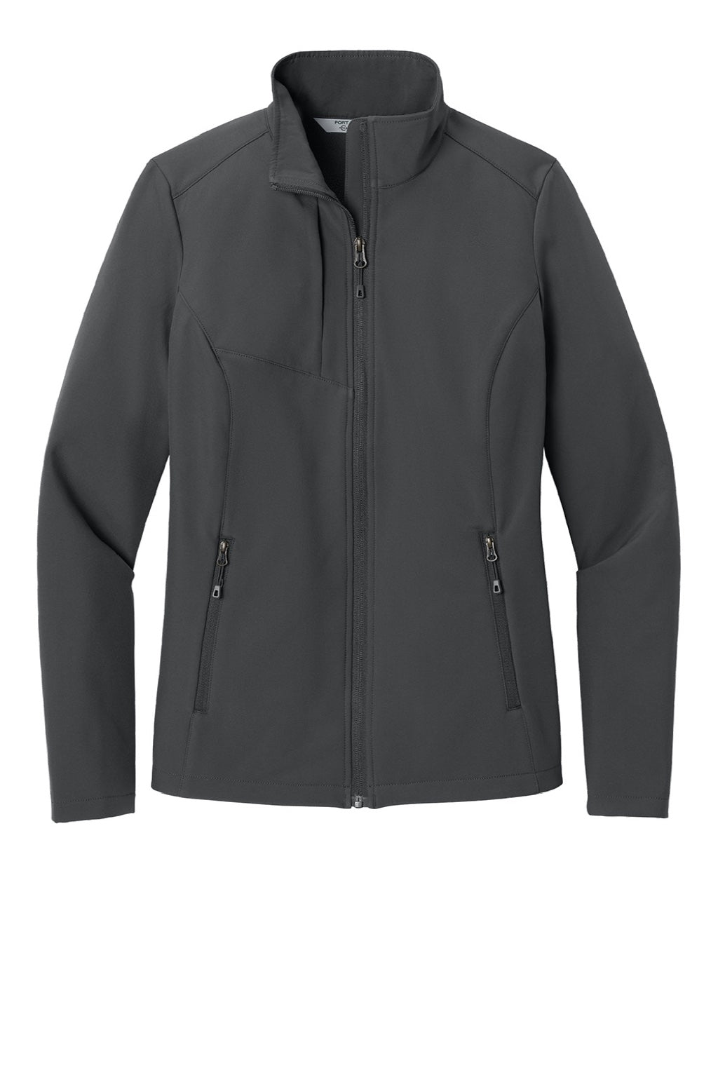 Port Authority L720 Womens C-FREE Core Water Resistant Soft Shell Full Zip Jacket Steel Grey Flat Front