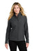 Port Authority L720 Womens C-FREE Core Water Resistant Soft Shell Full Zip Jacket Steel Grey Model Front
