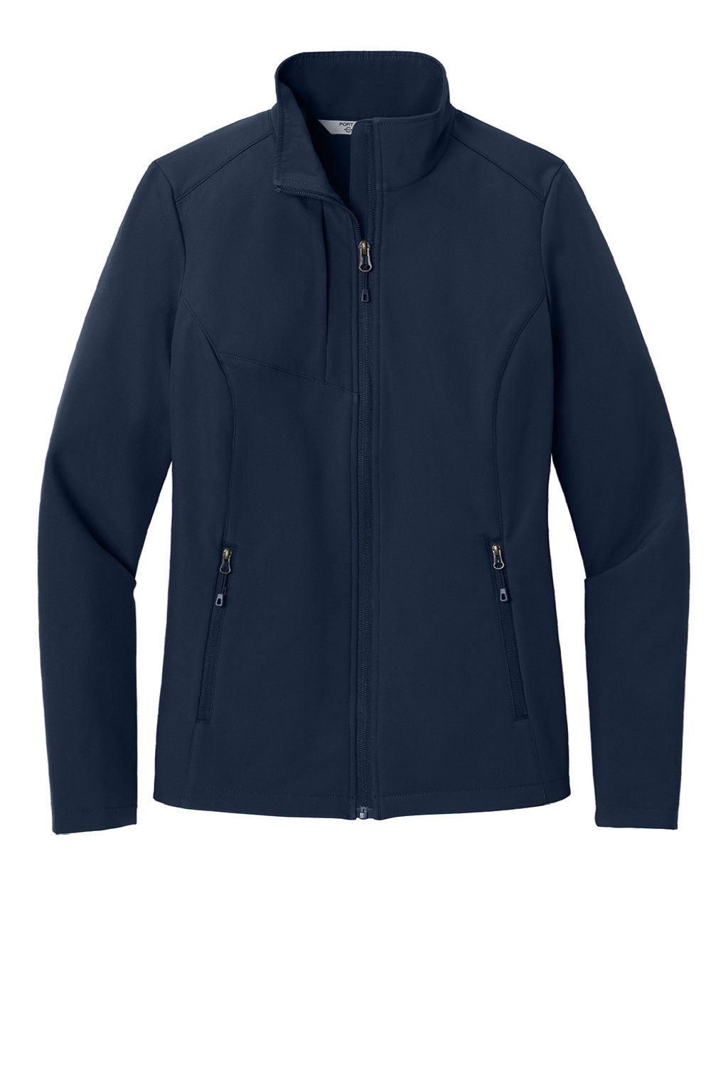 Port Authority L720 Womens C-FREE Core Water Resistant Soft Shell Full Zip Jacket True Navy Blue Flat Front