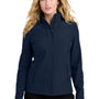 Port Authority Womens C-FREE Core Water Resistant Soft Shell Full Zip Jacket - True Navy Blue