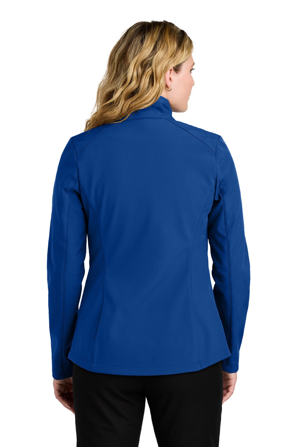 Port Authority L720 Womens C-FREE Core Water Resistant Soft Shell Full Zip Jacket True Royal Blue Model Back