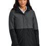Port Authority Womens Insulated Ripstop Full Zip Hooded Jacket - Steel Grey/Deep Black - COMING SOON