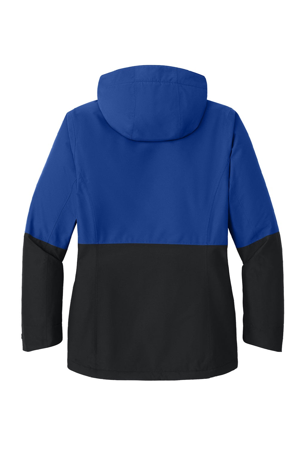 Port Authority L721 Womens Insulated Ripstop Full Zip Hooded Jacket True Royal Blue/Deep Black Flat Back