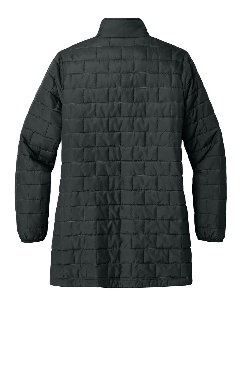 Port Authority L854 Womens C-FREE Brick Full Zip Jacket Deep Black Flat Back