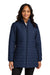 Port Authority L854 Womens C-FREE Brick Full Zip Jacket True Navy Blue Model Front