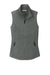 Port Authority L906 Womens Collective Smooth Fleece Full Zip Vest Graphite Grey Flat Front