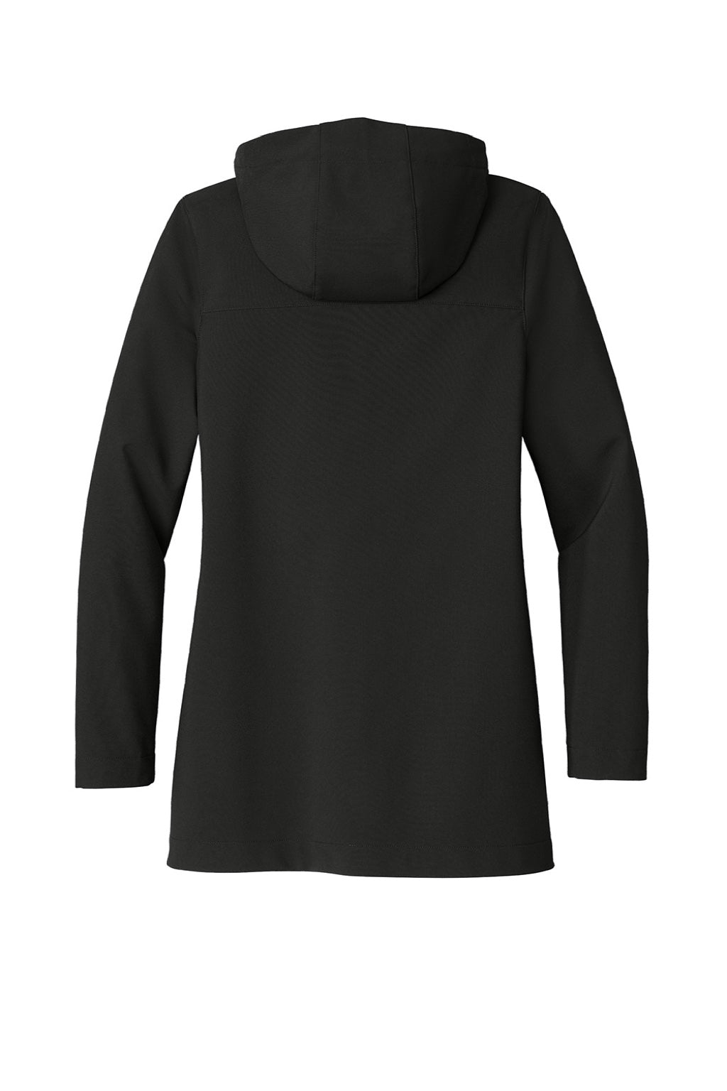 Port Authority L919 Womens Collective Outer Water Resistant Soft Shell Full Zip Hooded Parka Deep Black Flat Back