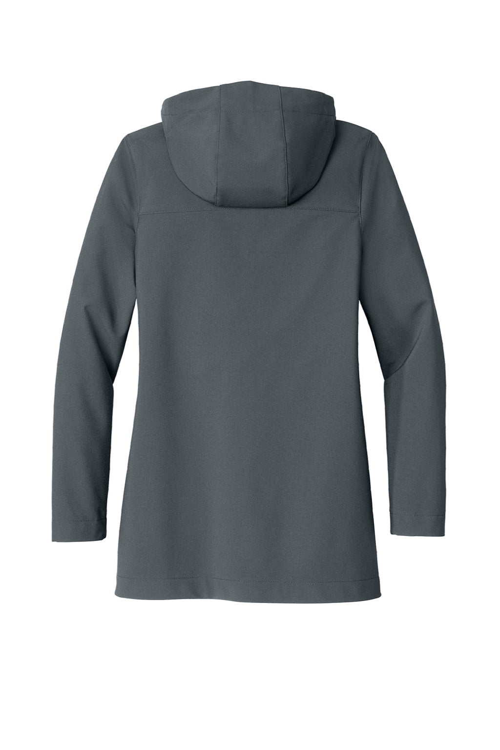 Port Authority L919 Womens Collective Outer Water Resistant Soft Shell Full Zip Hooded Parka Graphite Grey Flat Back