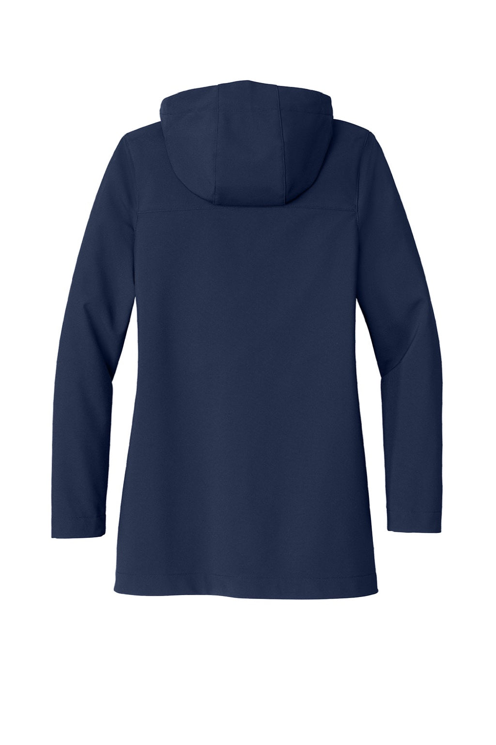 Port Authority L919 Womens Collective Outer Water Resistant Soft Shell Full Zip Hooded Parka River Navy Blue Flat Back