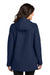 Port Authority L919 Womens Collective Outer Water Resistant Soft Shell Full Zip Hooded Parka River Navy Blue Model Back